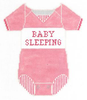 S-202a Onesie Baby Sleeping - Pink 7 1/2 x 8 1/2  13 Mesh The Meredith Collection