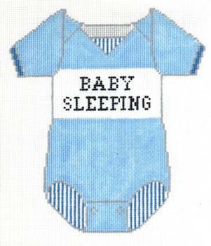 S-202b Onesie Baby Sleeping - Blue  7 1/2 x 8 1/2  13 Mesh The Meredith Collection