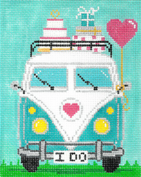 XO-208w Micro Bus Wedding 4 1/2 x 5 1/2 18 Mesh The Meredith Collection