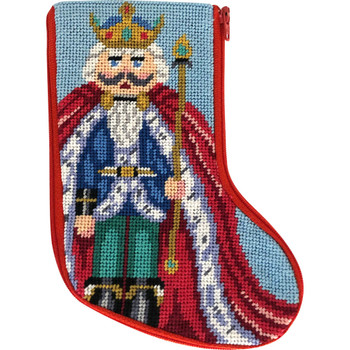 SZ1008 Alice Peterson Stitch And Zip NUTCRACKER KING Mini Stocking