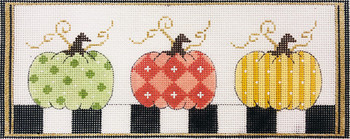 2985 Alice Peterson Designs Pumpkins In A Row 11.75 x 5 13 mesh