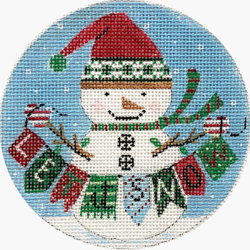 APX350 Snowman With Sign Alice Peterson 18 Mesh 4 x 4