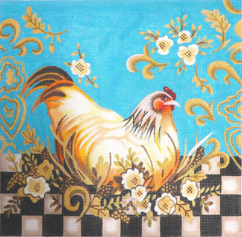 JG-100 Checkerboard Hen 12 x 12 13 Mesh Janice Gaynor