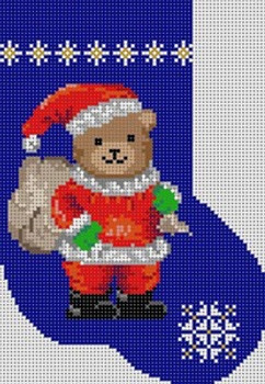 M-110 Teddy Bear Santa 18 Mesh 4x6 Treglown Designs