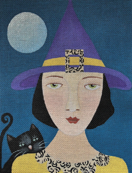 AJH-07	Witch Hat 7" x 9" 18 Mesh  Love Amyjo Hill Love You More