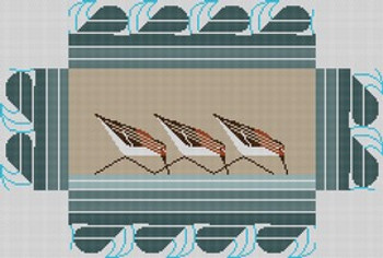 Sanderlings CH-S026BR Charley Harper Brickcover 18 Mesh 81⁄2x121⁄2