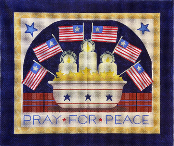 TK-03 Pray For Peace 11" x11' 18 Mesh Teresa Kogut Love You More