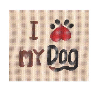 LM-SS 07 I Luv my Dog 7 x 6 13 Mesh Laura Megroz 