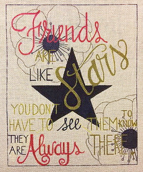 Daily Inspiration DI1 Friends Are Like Stars  8 x 10 18 Mesh Oasis Needlepoint