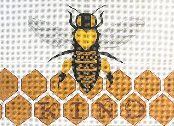 Daily Inspiration DI4 Bee Kind 8" x 11" 13 Mesh Oasis Needlepoint 