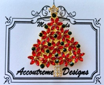 Accoutrement Designs Christmas Poinsettia Tree NEEDLEMINDER Magnet Accoutrement Designs