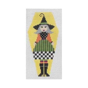 Halloween Coffin H001 Pretty Witch 2.75 X 5.5 18 Mesh Shelly Tribbey Designs