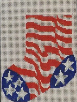 TG-M502 Stars & Stripes Mini Stocking 18 Mesh 3 1⁄2 x 5 Trish Gunning Treglown Designs