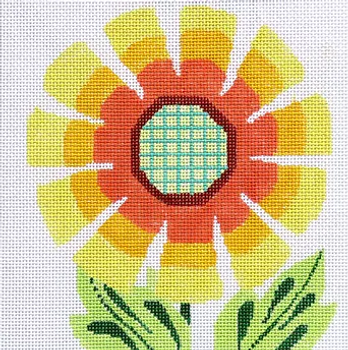 148d  Alice's Flower #2 8" Square 13 mesh  Jean Smith Designs