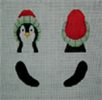 1071 Penguin Ornament Topper 18  Mesh Tapestry Fair With Stitch Guide