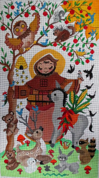 AMS-3	St. Francis	10x18 18 Mesh Tapestry Fair ANN  SPIESS  MILLS