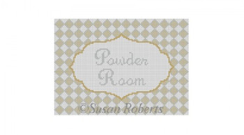 0877  Powder Room, diamonds 6.25" x 4.5" 18 Mesh   Susan Roberts Needlepoint 