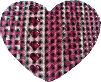 HE-1006 Woven/Hearts/Diag/Checks Lg. Heart 4.75x4 18 Mesh Associated Talents 