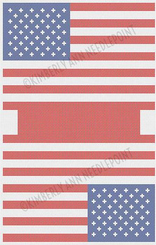 MB-11 AMERICAN FLAG 8.5"X13.5 13 Mesh Bag KIMBERLY ANN NEEDLEPOINT!