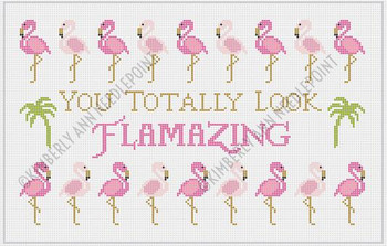 MBB-14 YOU LOOK TOTALLY FLAMAZING 8.75"X 13.75" 13 Mesh KIMBERLY ANN NEEDLEPOINT!