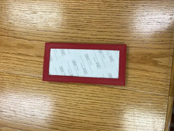 Red Long Credit Card Case in Red PLANET EARTH SELF FINISHING