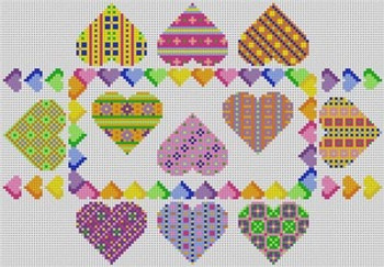 D-44 Heart Brick Cover 12 Mesh 141⁄2x10 Treglown Designs