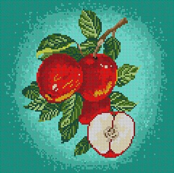 G-536 Apples 12 Mesh 10 x 10 Treglown Designs