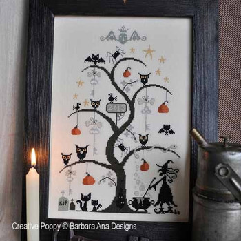 O Halloween tree 126 x 197  Barbara Ana Patterns 18-1268