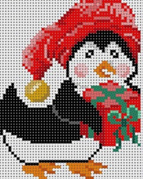 M-182 Christmas Penguin 16 Mesh 31⁄4 x 4 Treglown Designs