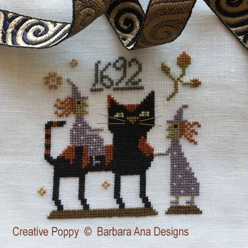 Witch Cat?  BAN271-PRT 64 x 64  Barbara Ana Patterns 18-2491