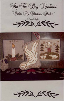 Outline Art Christmas Pack 2 Peace 74 x 95, Glory 68 x 64, and Joy 68 x 74 By the Bay Needleart YT