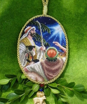 Keeping Watch - Ornament  132 The First Noel Series 132 Blackberry Lane Designs 80w x 112h 12-2529 YT