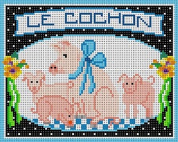 PC-2571 Le Cochon Pig 10 Mesh 10x8 Polly Carbonari