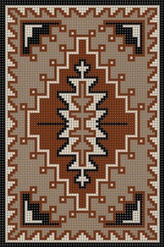 R-26 Miniature Rug 14 Mesh 41⁄2 x 7 Treglown Designs