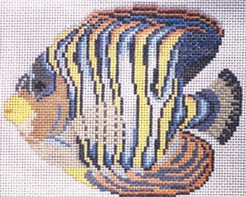 WJ-1407 Empress Angelfish 14 Mesh 51⁄4 x 61⁄4 John Ward Treglown Designs