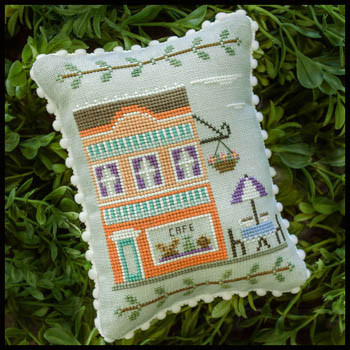 Main Street Cafe 59w x 83h Country Cottage Needleworks 17-2136