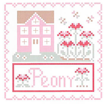 Peony (w/threads) 61w x 61h Country Cottage Needleworks 12-2294