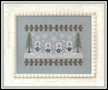Snowmen 111w x 78h Country Cottage Needleworks 15-2643