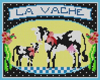 PC-2575 La Vache Cow 10 Mesh 10x8 Polly Carbonari