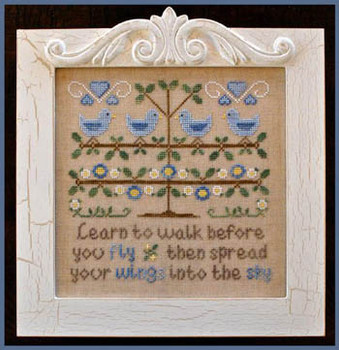 Walk Before You Fly 111x111 Country Cottage Needleworks 12-1437 YT