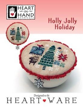 Holly Jolly Holiday 45w x 45h Heart In Hand Needleart  18-2582