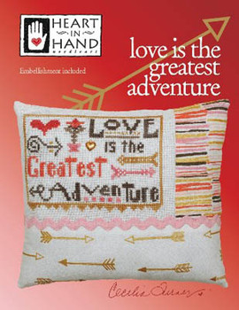 YT Love Is The Greatest Adventure(w/embellishments) 56 x 48 Heart In Hand Needleart