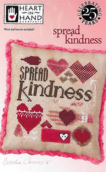 Spread Kindness (W/emb) 63W x 69H Heart In Hand Needleart 19-1224 YT
