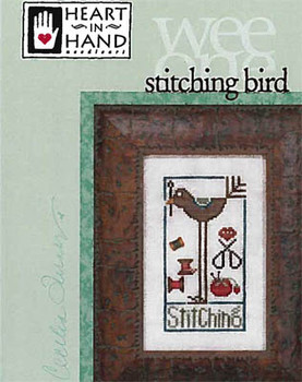 Stitching Bird (Wee One) 42W x 79H Heart In Hand NeedleArt 19-1227