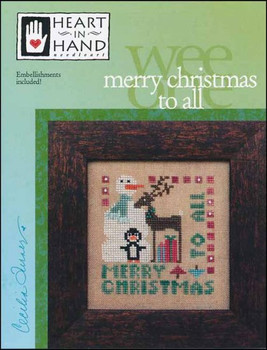 YT Wee One: Merry Christmas To All 48w x 52h Heart In Hand YT