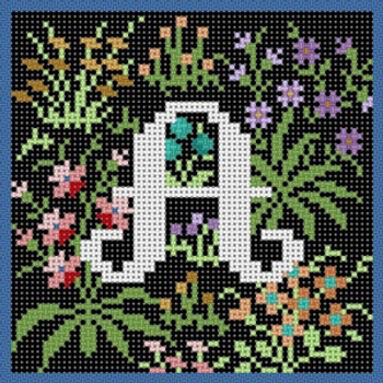 X-090 Treglown Designs Letter A Cluny Tapestry