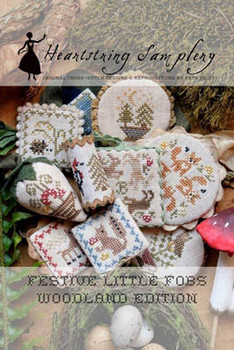 Festive Little Fobs 7 - Woodland Edition by Heartstring Samplery each approximately 30 x 30 or smaller 18-2174
