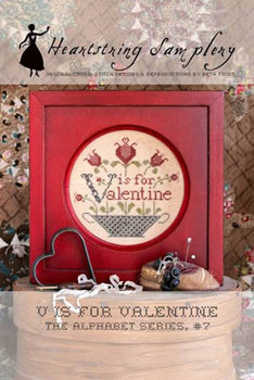 V Is For Valentine 80 x 80 Heartstring Samplery 18-1180