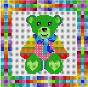 X-135 Colorful Teddy Bea 12 Mesh 6x6 Treglown Designs