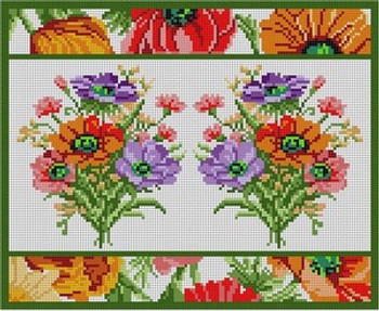 3306 Poppies 13 Mesh 11 x 9 Treglown Designs